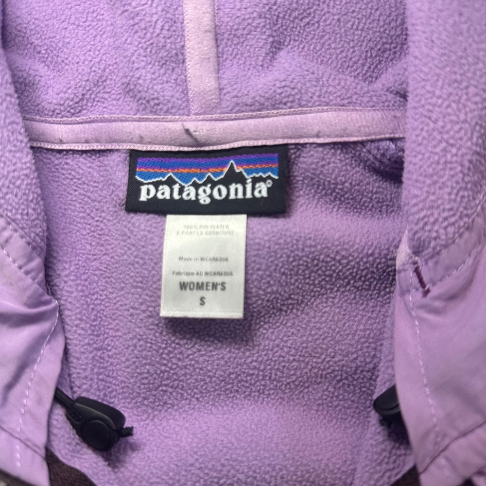 Patagonia Slopestyle Hoodie Womens Small Purple Plaid Jacket SoftShell 29861F9 - Picture 5 of 10